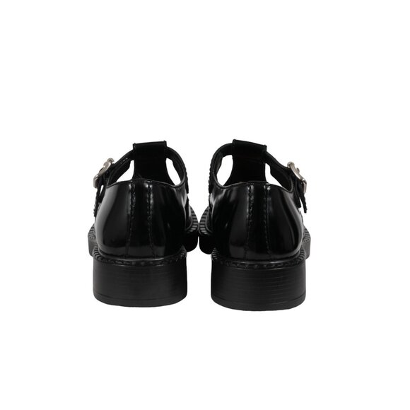 Prada Mens Mary Jane Single Buckle Loafers US 8.5 UK 7.5 Black Leather T Strap main image 4
